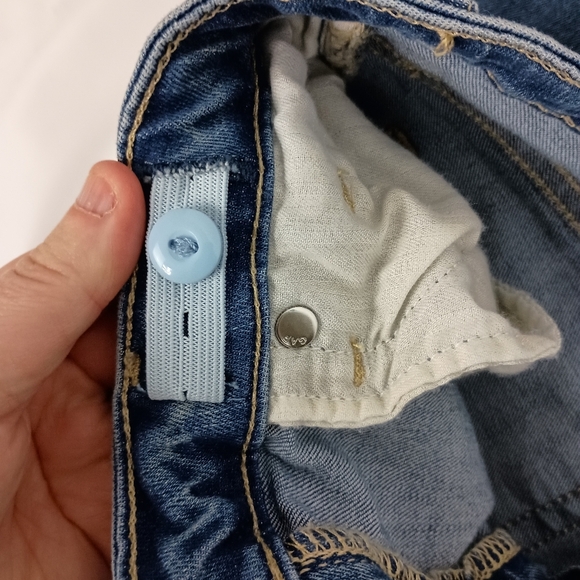 Classic GAP Flare,Wide Leg Designer Dark Blue Denim Jeans (#196) - Picture 3 of 8